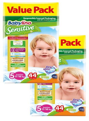 Babylino Sensitive Monthly Pack No5 (11-16Kg) 88τεμ.